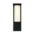 Eurofase Monté Craftsman 14" Rectangular LED Outdoor Wall Sconce, Satin Black/White Glass 41971-017